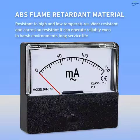 YICHENG Milliampere meter DC/AC ammeter 1mA2mA3mA5mA10mA20mA30mA50mA100mA200mA300mA500mA1000mA curre