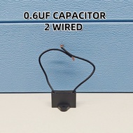 (0.6UF) 2 WIRED CBB61 {400V} CAPACITOR SMALL Starting&Running FAN MOTOR AIRCOND / CEILING FAN / SMAL