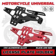 ‌Universal Adjustable Motorcycle Rear Fender LED License Plate Holder for Yamaha BWS Sniper 155