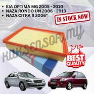 ENGINE AIR FILTER KIA RONDO 2.0/ CARENS 2.0/ CITRA II 2006", OPTIMA MG CLEANER/ PENAPIS ANGIN KERETA