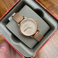 Fossil BQ3392 Laney Three-Hand Rose Gold-Tone Stainless Steel Watch