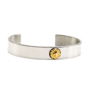 Indian Ethnic Style Gold-Stamped Flat Titanium Steel Open Motorcycle Bracelet High Bridge Goros Eagl