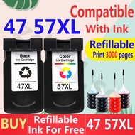 Compatible Canon 47XL 57XL Ink Cartridge PG-47 CL-57 for E400  E3170 E410 E460 E470 E477 E480 E3370 