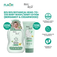BZU BZU BOTANICAL Head-to-Toe Wash / Baby Lotion BERGAMOT &CEDARWOOD (suitable for all baby skin)