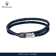 Maserati Jewels 410mm Men's Leather Bracelet, Blue, JM223AVE19 (Adjustable)
