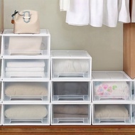 【i.Rumah 】21L Multipurpose Wardrobe Clothes Stackable Plastic Storage Box Drawer Storage Box Underwe