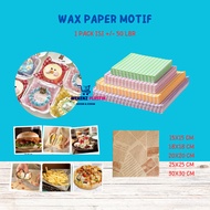 [50 Pcs] Wax Paper Food Liners Bread Burger Cake 15x15 18x18 20x20 l Paper Cake Coasters Fried Food 