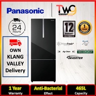 [OWN DELIVERY] Panasonic NR-BX471WGK 2-door Bottom Freezer Fridge Refrigerator Glass Door Series NR-BX471WGKM