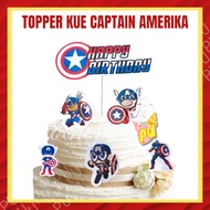 CAPTAIN AMERICA Topper CAPTAIN AMERICA Cake Decoration/