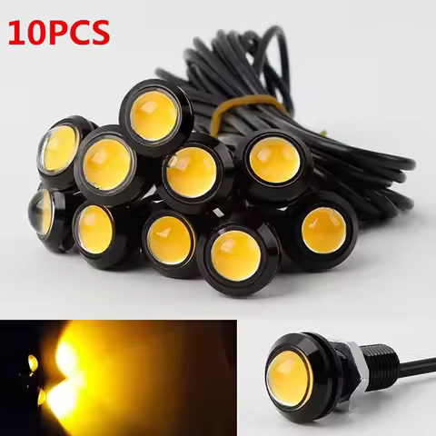 10pcs 12v Waterproof Small Mini 3w LED Bulb Spotlight Amber Orange Flame Fire 1700k 1800k 1900k 2200