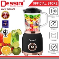 ✨🥤 DESSINI ITALY 600W Blender DS-B15BT 1.5L Glass Cup Electric Blender Mixer Grinder Smoothie Maker 