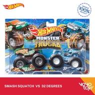 AR2158 Hot Wheels Monster Truck Demolition Doubles Smash Squat VS 32 Degrees