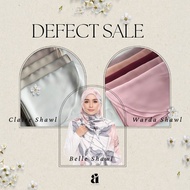 DEFECT ITEM | Claire Shawl 2m & End Curve | Warda Shawl 1.8m & End Curve | Belle Shawl