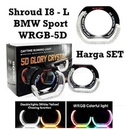 2.5 inch Shroud projector Matrix crystal 2.5 inch model i8 L Hexa 2.5" 3" 5D Crystal RGB cover biled