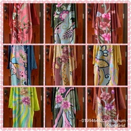 Jubah batik cotton viscose kaftan lengan panjang jubah batik eksklusif