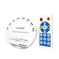 (VERZ) SP608E DC5V-24V WS2812B Bluetooth APP Music Controller with Remote 8 CH SP602E 4 CH WS2811 WS