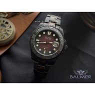 宾马 Balmer 8135G BK-10 Classic Automatic Sapphire Men Watch with Black Brown Dial Black Stainless Steel