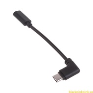 BLACK 10cm 90 Degree Bend Converter Cable Cord Micro USB to USB C Connector Wire Line
