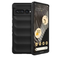 全城熱賣 - 適用於谷歌 Pixel 7 Pro 幻盾TPU+絨布手機殼（黑色）