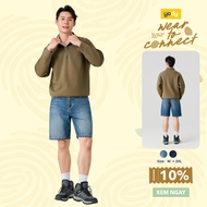 Yody Form Regular Indigo Men's Jeans Shorts TRA Diagonal Pockets - MCJS26S010