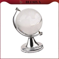 blesiya Crystal Spinning Globe, Transparent World Map Globe, Office Desktop Decoration