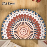 Semicircle floor mat Bohemian carpet Velvet entrance door mat Carpet for living room anti slip rugs kitchen mat home Decor Deepavali Decoration