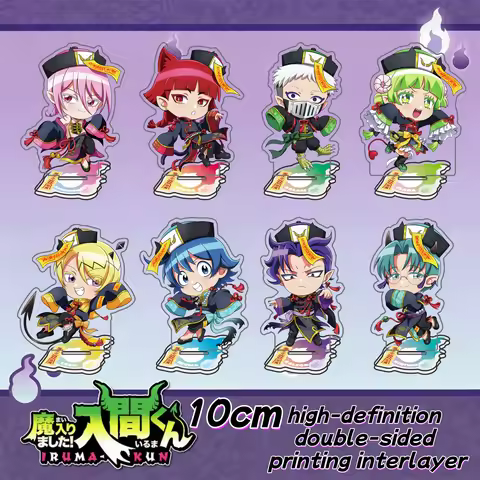 Anime Welcome to Demon School! Iruma-kun 10cm Chibi Acrylic Standee Keychain Interlayer Printed Alic