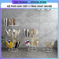 3-Tier 360 Degree Rotating Shoe Drying Shelf - Smart Shoe Shelf Saves Space, Easy to Assemble