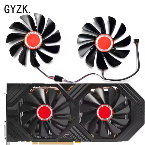 New For XFX Radeon RX580 588 590 GME 8GB Black Wolf black wolf version Graphics Card Replacement Fan