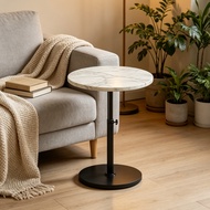 Tall Round Coffee Table Adjustable Marble Top Living Room Side Table Bar Cafe Table Side Table Moder