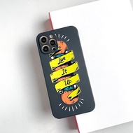 [SatSet.ind] Flat Straight Black Soft Case Quotes Live It Up Compatible with iPhone 7 8 Plus X Xr Xs