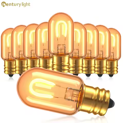10PCS Led Light Bulb Retro Edison T22 Led Lamp 1W E14 E12 Room Decoration 2200K Gold Glass Dimmable 