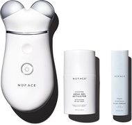 NuFACE TRINITY+ Starter Kit – Facial Toning Device with Aqua Gel Activator 1.69 Fl Oz, Silk Crème Ac