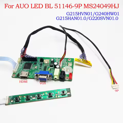 For AUO G215HVN01.0 G240HW01 G215HAN01.0 G220SVN01 LED Drive Board LVDS 30Pin 1920X1080 HDMI+VGA LCD