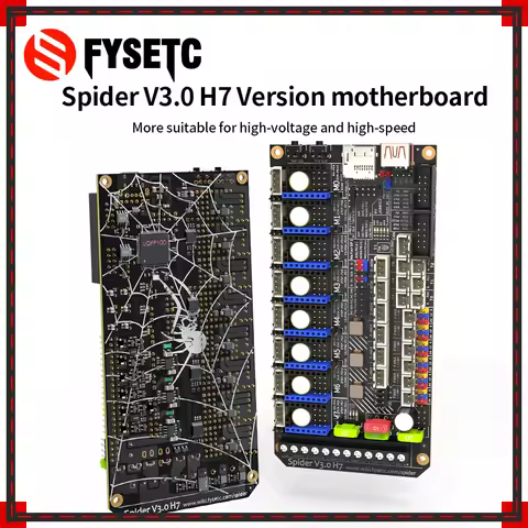 FYSETC Spider V3.0 H7 MotherBoard Drive 24V/48V 32 Bit Power Supply Board 8 Axis TMC2209 TMC5160T ST