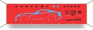 Dodge Viper SRT Serpent of Speed Heavy Duty Long Vinyl Banner With Brass Hanging Grommets | Made in 