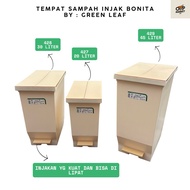 GREEN LEAF - BONITA 427-428-429 Green Leaf Trash Can Step-on Dustbin 20-30-45 Liter