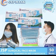 masker medis 3 ply jsp surgical mask 1 box 50 pcs