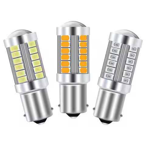 2x 1156 LED BA15S P21W PY21W BAY15D 5630 5730 33SMD LED Bulb BAU15S P21/5W 12V For Signal Lights Rev