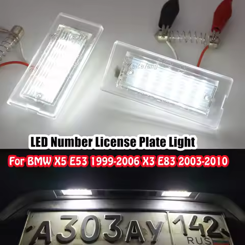White Error Free Canbus 2Pcs LED Licence Plate Light Number Lamp Car Accessories For BMW X5 E53 1999