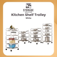 [Storage.S] Multi-function Kitchen Shelf With Trolley Pot Rack Kitchen Storage Rack Floor Standing Kitchen