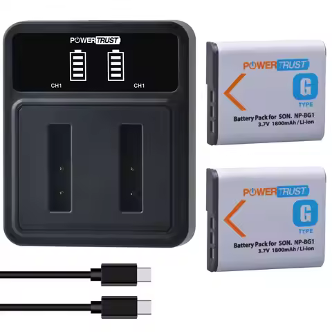 PowerTrust 1800mAh NP-BG1 Bateria NPBG1 NP BG1 Battery For Sony W100 W70 W80 WX1 DSC H3 H5 H7 H10 H9