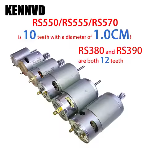 10Teeth Replacement Motors For Kids Ride-on Toys 6V-24V RS390 RS550 12v Electric Car Motor Children'