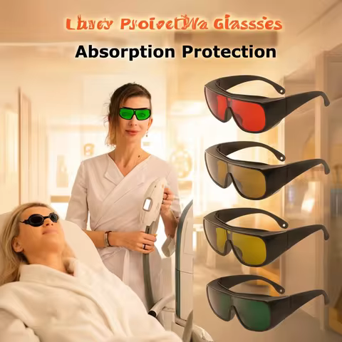 Eye Protection CE EN207 Validated OD6+ 900-1100nm Flexible PC Temple Laser Lenses for Multi-kW Fiber
