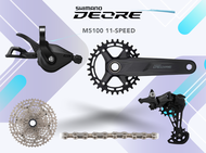 [แนะนำ] ชุดเกียร์ Groupset Shimano MTB Deore 11 Speed รุ่น M5100 แบบจานใบเดียว ของแท้ประกันศูนย์ไทย