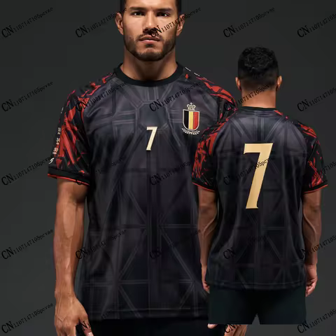 Belgium Heritage Jersey 2026 WC King Kev #7 Kevin De Bruyne New Arrival 3D Print T-Shirt Football Ad