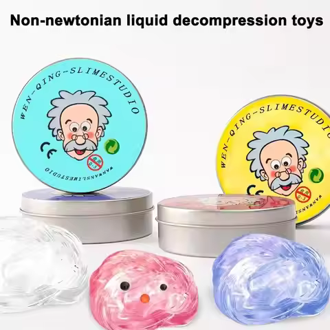 Colorful Non-Newtonian Liquid Decompression Toys Transparent Elastic Modeling Compound Non-Toxic Cre