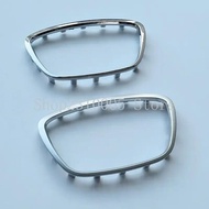 For A6 A7 A8 A4 Q7 Long Flat Style Car Steering Wheel Horn Cover Center Frame Rings ABS Emblem Logo 