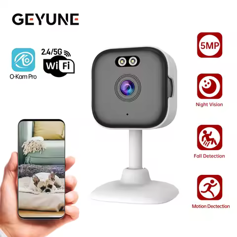 5MP Mini Cube Camera 5G Wifi Indoor Security IP Cam with Two Way Audio 3MP Human Detection CCTV 2MP 
