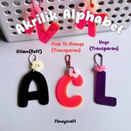 GANTUNGAN Acrylic Alphabet Letter Hanger Bag Charm | Acrylic Initial Letter Hanger | LETTER KEYCHAIN